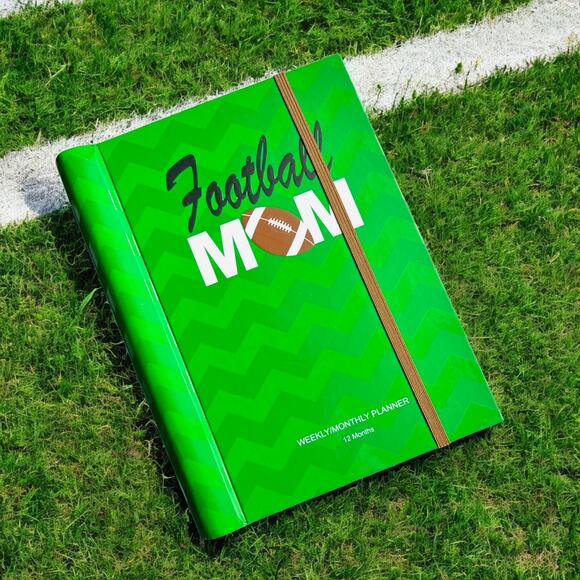 Weekly Monthly Planner Football Mom Themed Organizer Colander - Picture 1 of 9